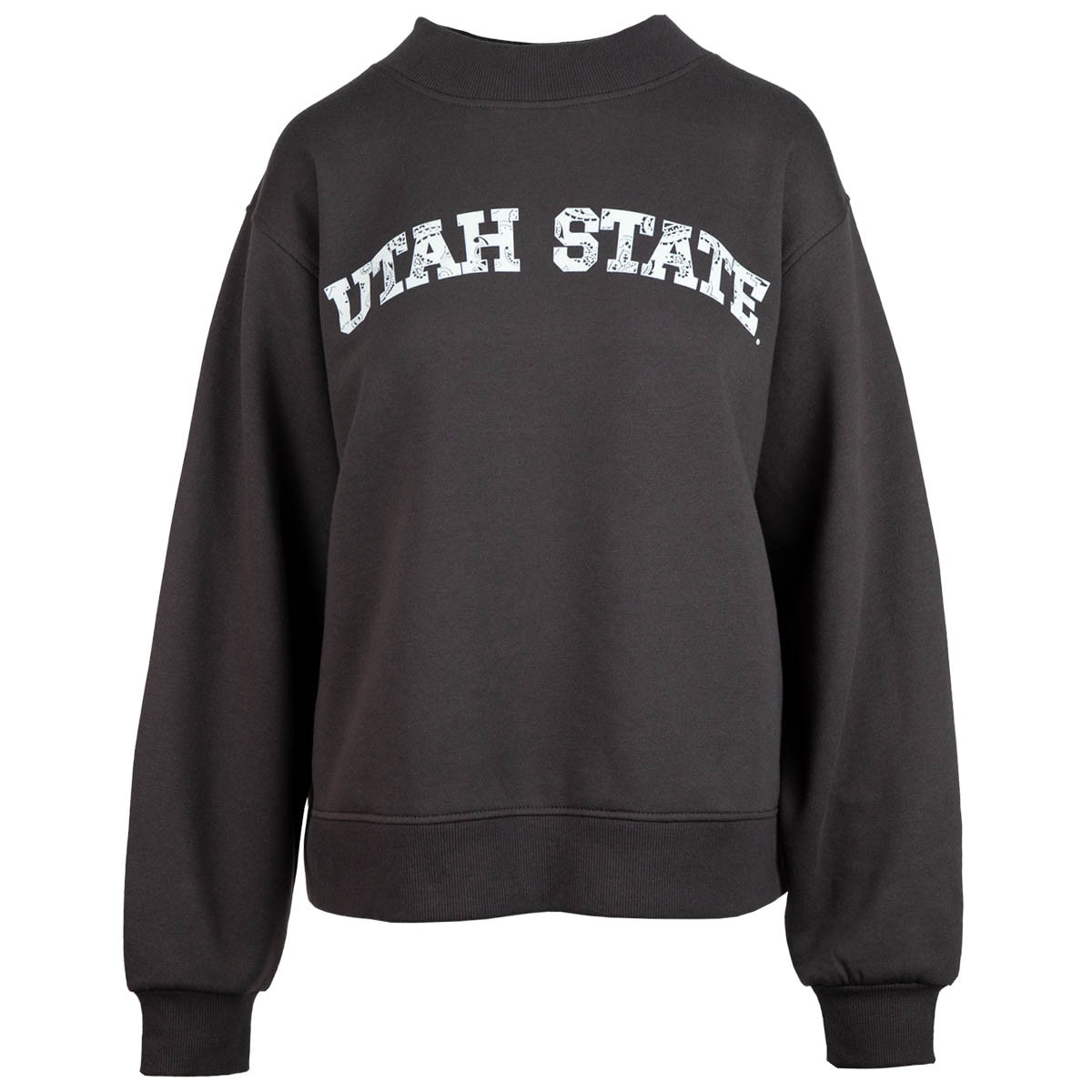 women's utah state bandana brown mockneck sweatshirt